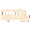 Unfinished Wood School Bus Shape | Back to School | Kids Crafts | Craft Cutout | up to 46" DIY 18" / 1/8" view 1