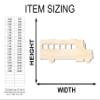 Unfinished Wood School Bus Shape | Back to School | Kids Crafts | Craft Cutout | up to 46" DIY 18" / 1/8" view 2