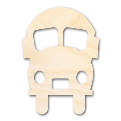 Unfinished Wood Cute School Bus Shape | Back to School | Kids Crafts | Craft Cutout | up to 46" DIY 10" / 1/2"