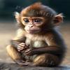 Cute Monkey Animals Diamond Painting, Diamond Painting Kits Embroidery 5D Full Diamond Paste Craft, Suitable for Family Interactive Home Decor Room Decor or Holiday Gifts-20X20Inch view 1