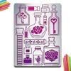 MAYJOYDIY Potion Bottle Metal Stencil Journaling Metal Stencils Mushroom Rose Vintage Key Diamond Stainless Steel Template Planner Stencil 5.57.5inch for DIY Engraving Painting Scrapbooking view 1