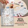 MAYJOYDIY Potion Bottle Metal Stencil Journaling Metal Stencils Mushroom Rose Vintage Key Diamond Stainless Steel Template Planner Stencil 5.57.5inch for DIY Engraving Painting Scrapbooking view 4