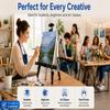 RRFTOK Art Painting Display Artist Easel Stand,Aluminum Metal Tripod Adjustable Easel for Painting Canvases Height from 17 to 66 Inch,Carry Bag for Table-Top/Floor Drawing and Displaying(3pack). view 2