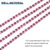 uxcell 5.5 Yards Crystal Rhinestone Chain, 3mm Sew on Close Claw Chain Trim for DIY Jewelry, Clothing, Bags, Shoe Decoration, Silver Bottom, Rose Red view 3