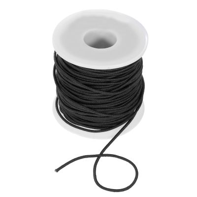 uxcell 1.5mm Elastic String Cord Elastic Thread Beading String Cord for Jewelry Making Necklace Bracelet Beading, 54 Yards Black