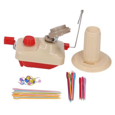 QANYEGN Yarn Winder Set, Compact Hand Operated Efficient Yarn Winding, includes Plastic Needle and Small Buckle
