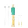 Embroidery Pen, Embroidery Needle Punch Kit DIY Craft Tool with 3 Sizes Multifunction Needles Punch Needles Punch Needle Pen Set (Yellow and Green) view 1