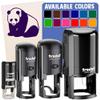 Cute Giant Panda Bear Sitting Self-Inking Rubber Stamp Ink Stamper for Stamping Crafting Planners - 1 Inch Medium - Lime Green Ink view 1