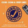 Completed Check Mark Teacher School Self-Inking Rubber Stamp Ink Stamper for Stamping Crafting Planners - 1 Inch Medium - Orange Ink view 2