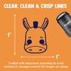 Charming Kawaii Chibi Donkey Mule Face Blushing Cheeks Farm Self-Inking Rubber Stamp Ink Stamper for Stamping Crafting Planners - 1 Inch Medium - Lime Green Ink view 2