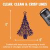 Hand Drawn Christmas Evergreen Tree with Star Self-Inking Rubber Stamp Ink Stamper for Stamping Crafting Planners - 1 Inch Medium - Brown Ink view 2