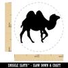Camel Dromedary Silhouette Self-Inking Rubber Stamp Ink Stamper for Stamping Crafting Planners - 1 Inch Medium - Fuchsia Ink view 2