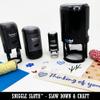 Camel Dromedary Silhouette Self-Inking Rubber Stamp Ink Stamper for Stamping Crafting Planners - 1 Inch Medium - Fuchsia Ink view 4