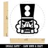Christmas Nutcracker Head Self-Inking Rubber Stamp Ink Stamper for Stamping Crafting Planners - 1 Inch Medium - Green Ink view 2