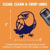 Cute and Grumpy Bald Eagle Self-Inking Rubber Stamp Ink Stamper for Stamping Crafting Planners - 1 Inch Medium - Green Ink view 2