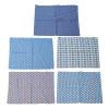 5pcs Snowflake Printed Fabric Yarn Weave DIY Handcraft Sewing Fabric for Purses Quilting Patchwork, 19.7x19.7in view 1