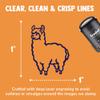 Alpaca Llama Full Body Self-Inking Rubber Stamp Ink Stamper for Stamping Crafting Planners - 1 Inch Medium - Brown Ink view 2