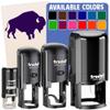 American Bison Buffalo Silhouette Self-Inking Rubber Stamp Ink Stamper for Stamping Crafting Planners - 1 Inch Medium - Green Ink view 1