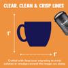 Coffee Mug Cup Solid Self-Inking Rubber Stamp Ink Stamper for Stamping Crafting Planners - 1 Inch Medium - Sky Blue Ink view 2