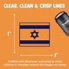 Israel Flag Self-Inking Rubber Stamp Ink Stamper for Stamping Crafting Planners - 1 Inch Medium - Fuchsia Ink view 2