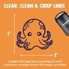 Kawaii Octopus Self-Inking Rubber Stamp Ink Stamper for Stamping Crafting Planners - 1 Inch Medium - Fuchsia Ink view 2