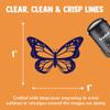 Pretty Monarch Butterfly Self-Inking Rubber Stamp Ink Stamper for Stamping Crafting Planners - 1 Inch Medium - Brown Ink view 2