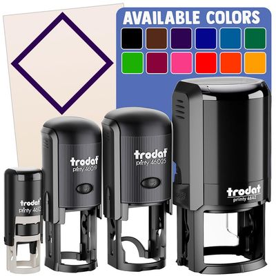Diamond Shape Border Outline Self-Inking Rubber Stamp Ink Stamper for Stamping Crafting Planners - 1 Inch Medium - Lime Green Ink