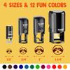 Diamond Shape Border Outline Self-Inking Rubber Stamp Ink Stamper for Stamping Crafting Planners - 1 Inch Medium - Lime Green Ink view 3