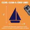 Sail Boat Sailing Icon Self-Inking Rubber Stamp Ink Stamper for Stamping Crafting Planners - 1 Inch Medium - Fuchsia Ink view 2