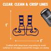 Elf Feet Christmas Self-Inking Rubber Stamp Ink Stamper for Stamping Crafting Planners - 1 Inch Medium - Orange Ink view 2