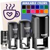 Steaming Hot Coffee Mug Cup with Heart Self-Inking Rubber Stamp Ink Stamper for Stamping Crafting Planners - 1 Inch Medium - Yellow Ink view 1
