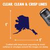 Alaska State Silhouette Self-Inking Rubber Stamp Ink Stamper for Stamping Crafting Planners - 1 Inch Medium - Brown Ink view 2