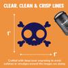 Cute Simple Skull and Crossbones Self-Inking Rubber Stamp Ink Stamper for Stamping Crafting Planners - 1 Inch Medium - Green Ink view 2