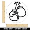 Boxing Gloves Hanging Self-Inking Rubber Stamp Ink Stamper for Stamping Crafting Planners - 1 Inch Medium - Purple Ink view 2
