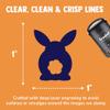 Bunny Rabbit Butt from Behind with Legs Easter Self-Inking Rubber Stamp Ink Stamper for Stamping Crafting Planners - 1 Inch Medium - Purple Ink view 2