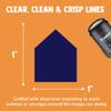Simple House Solid Self-Inking Rubber Stamp Ink Stamper for Stamping Crafting Planners - 1 Inch Medium - Purple Ink view 2