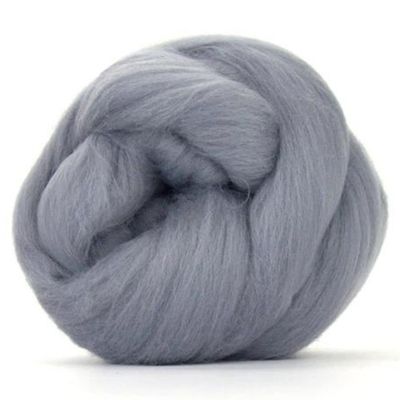 Revolution Fibers Merino Wool Combed Top | 1 lb Premium Wool Roving | 22 Micron, Best Merino Wool for Spinning, Tapestry, Needle Felting, Big Yarn Roving and Wall Hangings (Ash Gray)