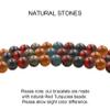 180pcs Natural Stone Crystal Loose Beads DIY for Jewelry Making with 10M Elastic Cord (Red Turquoise, 6mm) view 2