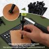 Leather Stamping Tools, Leather Carving Tool Kit with Leather Scriber Pen, Leather Working Hammer and Tracing Paper, for Leather Carving Working view 3