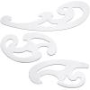 Fulmoon 3 Pcs Stainless Steel French Curve Ruler for Sewing Tools Metal Drafting Stencils Reusable Drafting Templates Drawing Ruler for Leather Craft Professional Drawing Rulers view 1