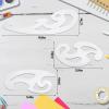 Fulmoon 3 Pcs Stainless Steel French Curve Ruler for Sewing Tools Metal Drafting Stencils Reusable Drafting Templates Drawing Ruler for Leather Craft Professional Drawing Rulers view 2
