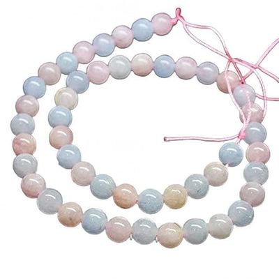 13 inch Strand of gem Multi Aquamarine Round Smooth Multi Color Beads for DIY Jewelry Making. Multi Aquamarine Beads Strand Chik_Strand-61762