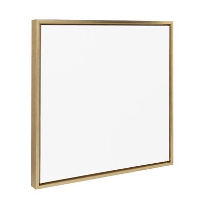 Kate and Laurel Sylvie Blank Framed Canvas Wall Art, 22x22 Bright Gold, Modern Empty Surface for Painting