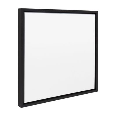 Kate and Laurel Sylvie Blank Framed Canvas Wall Art, 22x22 Black, Modern Empty Canvas for Paint-Your-Own Art, Premium Canvas Already Framed