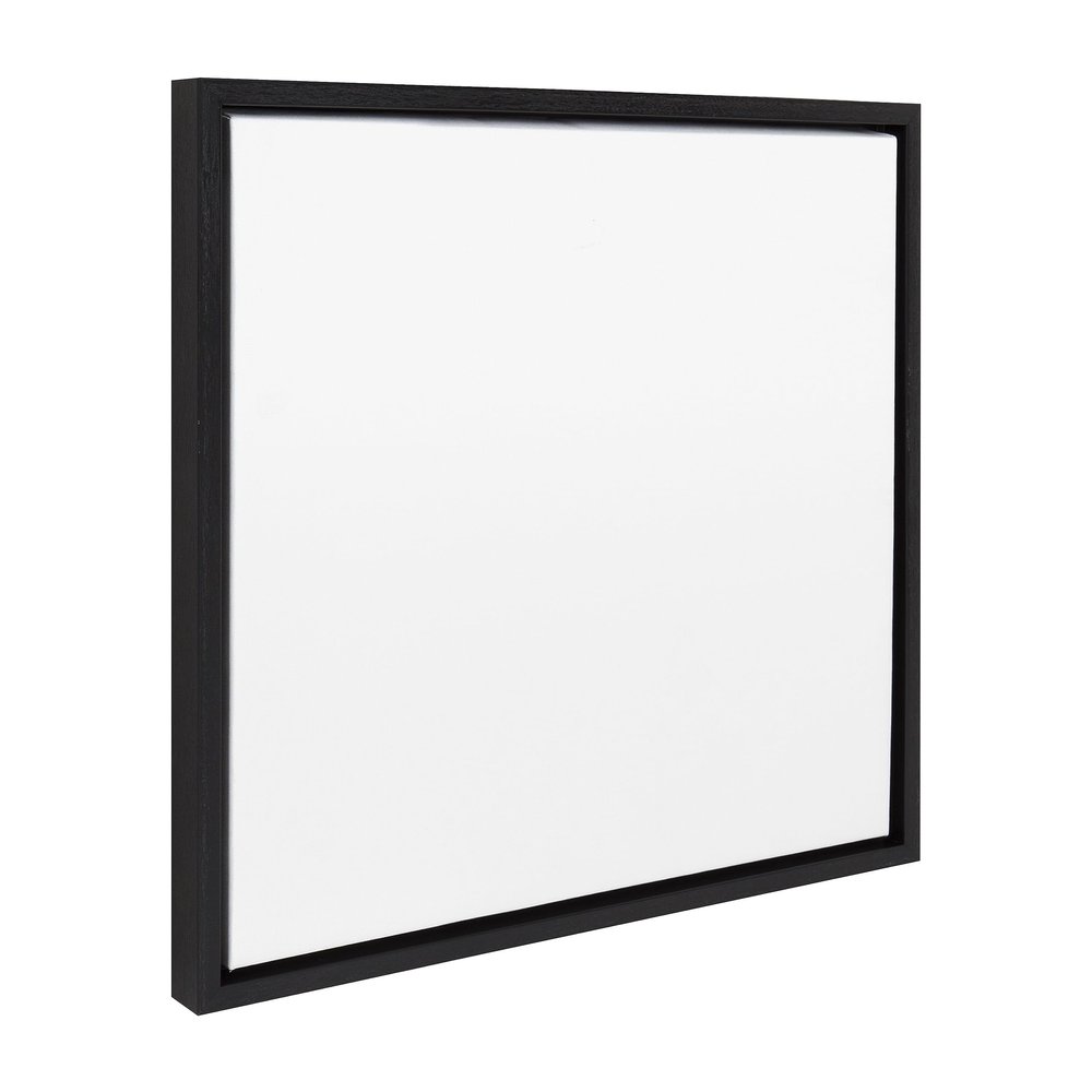 Kate and Laurel Sylvie Blank Framed Canvas Wall Art, 22x22 Black, Modern Empty Canvas for Paint-Your-Own Art, Premium Canvas Already Framed