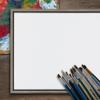 Kate and Laurel Sylvie Blank Framed Canvas Wall Art, 22x22 Gray, Modern Empty Canvas for Paint-Your-Own Art view 2