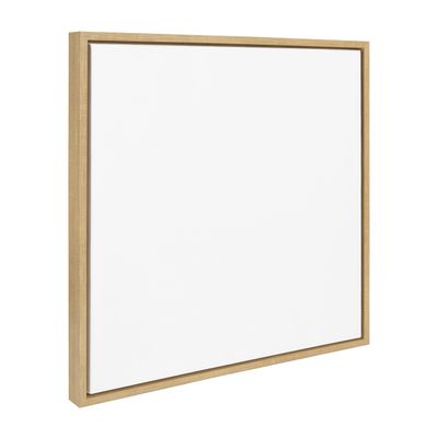 Kate and Laurel Sylvie Blank Framed Wall Art, 22x22 Natural, Paint-Your-Own
