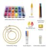 ATTERET Full Range Embroidery and Cross Stitch Starter Kit with Premium Storage Organizer Bag, Includes 99 DMC Coded Cotton Threads, 9 Metallic Floss, 3 Hoops, Needles, Scissors + More (Pink) view 3