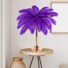 Yuxung 80 Pcs Large Ostrich Feathers 14-16 Inch Natural Plumes for Wedding Centerpieces, 1920s Party DIY Crafts Home Decor(Purple) view 3