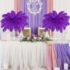 Yuxung 80 Pcs Large Ostrich Feathers 14-16 Inch Natural Plumes for Wedding Centerpieces, 1920s Party DIY Crafts Home Decor(Purple) view 4